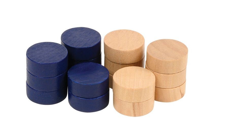 Philos 32391-E - Ersatz Spielsteine für Shuffle Game & Speed Hockey (3239) Holz 16 Stück