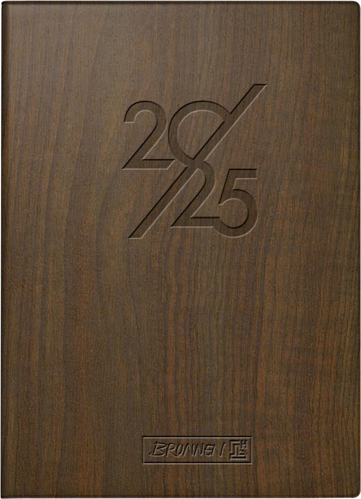 Brunnen 1073669015 Taschenkalender Modell 736 (2025) Nature| 1 Seite = 1 Tag| A6| 368 Seiten| Balacron-Einband| braun