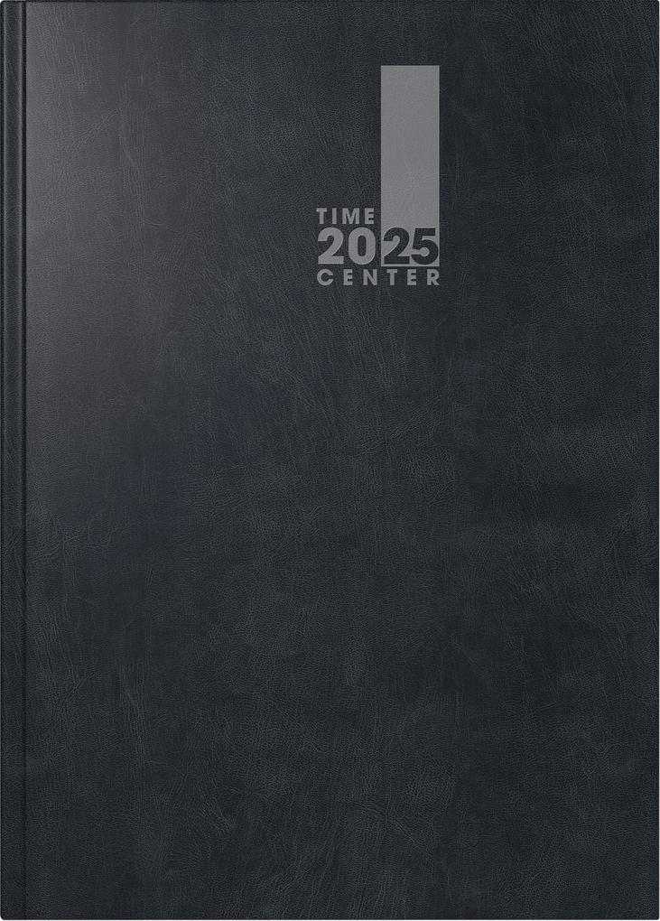 Brunnen 1072621905 Buchkalender TimeCenter Modell 726 (2025)| 2 Seiten = 1 Monat| A5| 272 Seiten| Baladek-Einband| schwarz