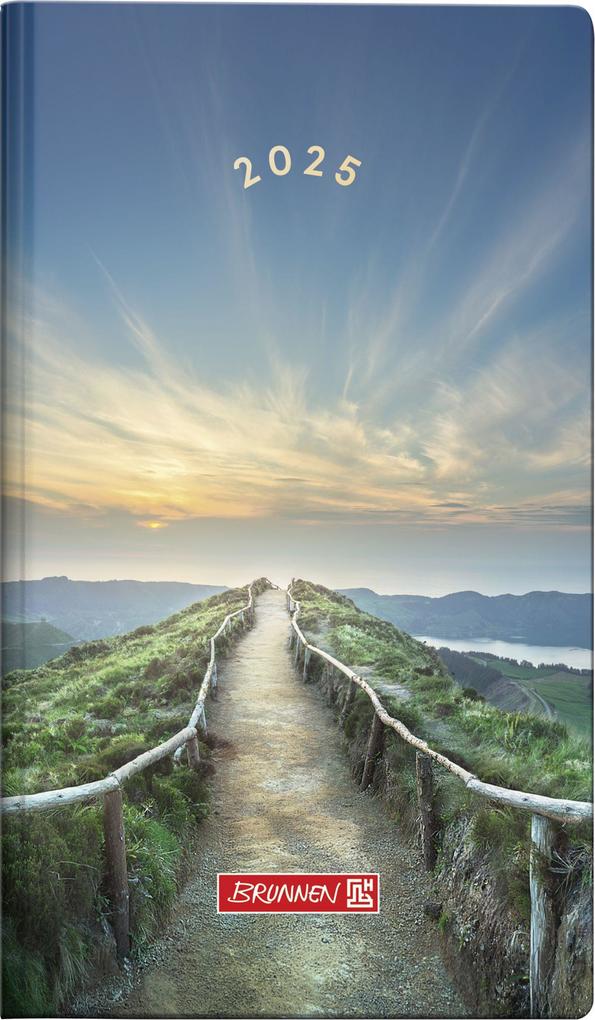 Brunnen 1075615035 Taschenkalender Modell 756 (2025) Mountain Trail| 2 Seiten = 1 Woche| A6| 144 Seiten| Grafik-Einband| bunt