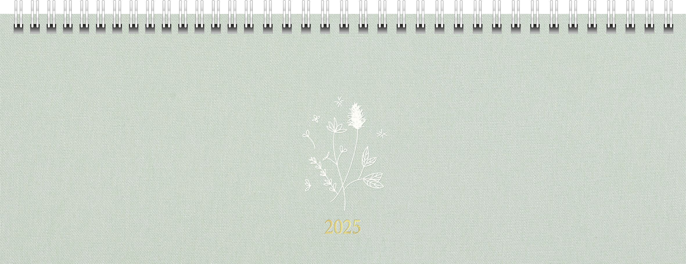 rido/idé 7036331005 Querterminbuch Modell Young Line (2025) Wild Flowers| 2 Seiten = 1 Woche| 297 × 105 mm| 128 Seiten| Leinen-Einband| mint