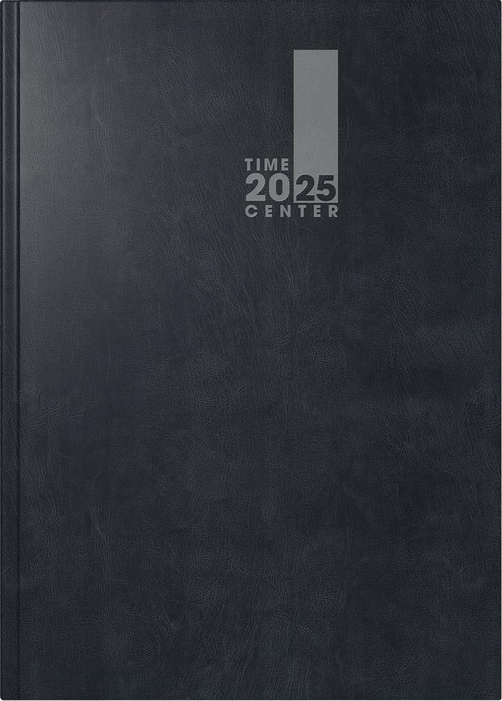 Brunnen 1072520905 Buchkalender TimeCenter Modell 725 (2025)| 2 Seiten = 1 Woche| A5| 352 Seiten| Baladek-Einband| schwarz