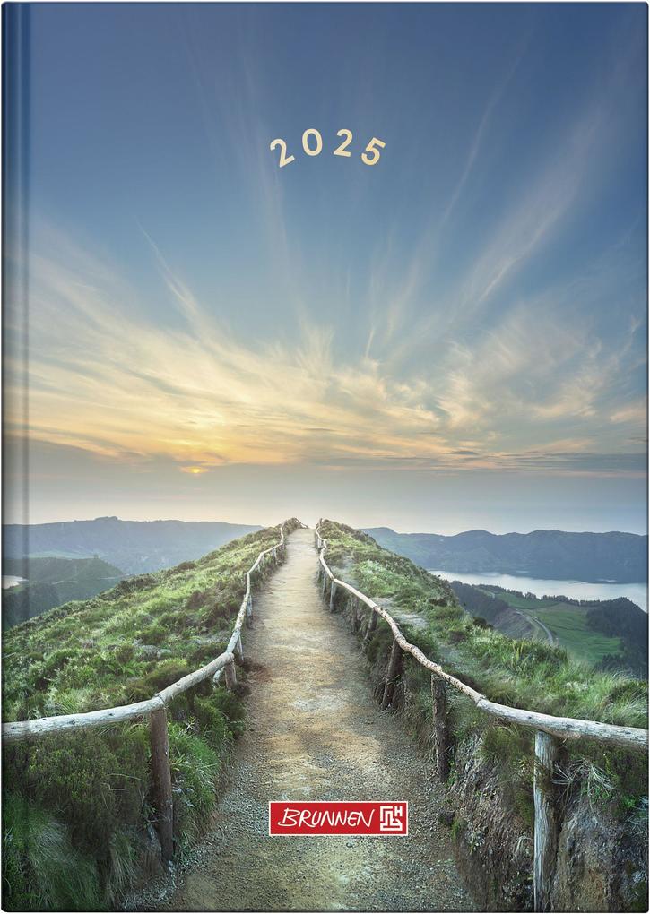 Brunnen 1079515035 Buchkalender Modell 795 (2025) Mountain Trail| 1 Seite = 1 Tag| A5| 352 Seiten| Grafik-Einband| bunt