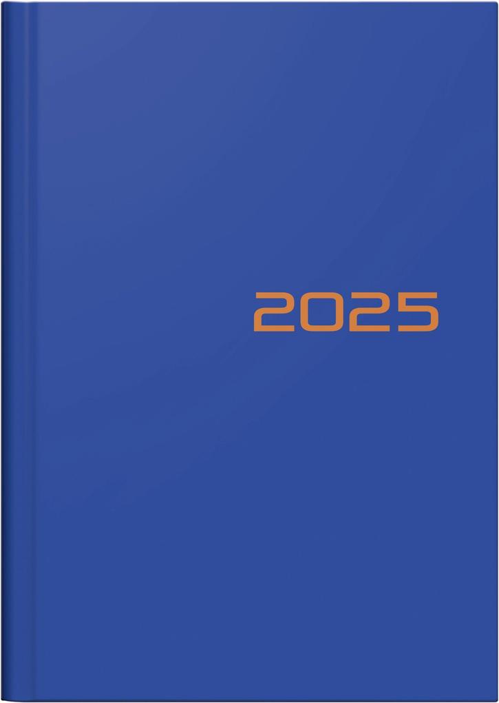 Brunnen1079661035 Buchkalender Modell 796 (2025)| 2 Seiten = 1 Woche| A5| 128 Seiten| Balacron-Einband| blau