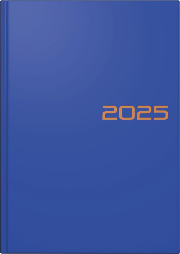 Brunnen 1079561035 Buchkalender Modell 795 (2025)| 1 Seite = 1 Tag| A5| 352 Seiten| Balacron-Einband| blau