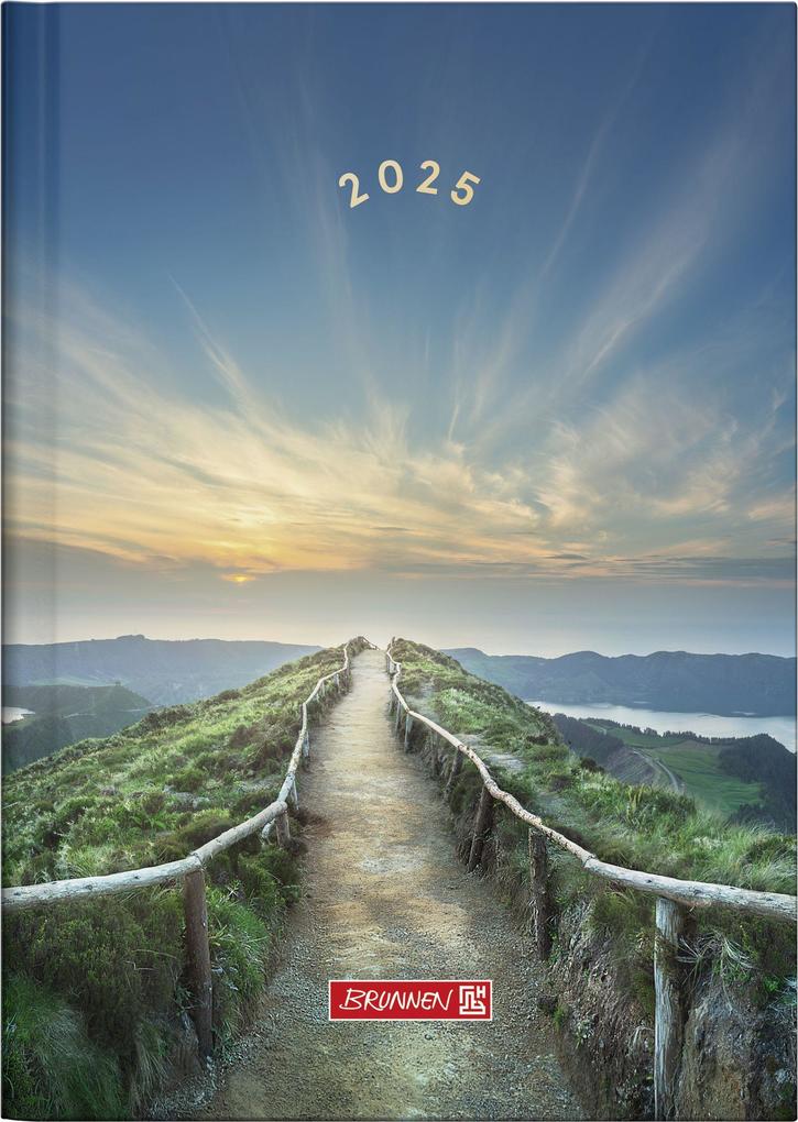 Brunnen 1079615025 Buchkalender Modell 796 (2025) Mountain Trail| 2 Seiten = 1 Woche| A5| 128 Seiten| Grafik-Einband| bunt
