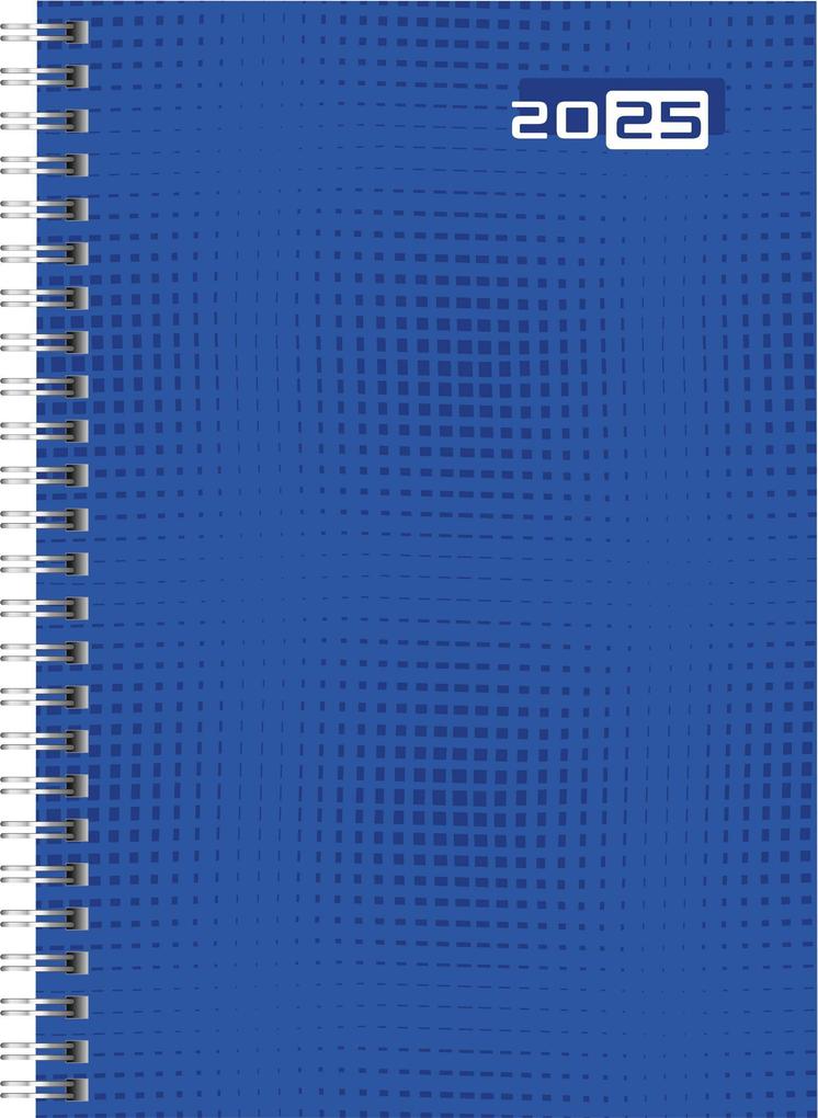 rido/idé 7021007025 Buchkalender Modell futura 2 (2025)| 2 Seiten = 1 Woche| A5| 160 Seiten| Grafik-Einband| blau