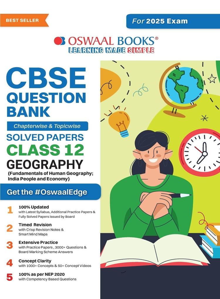 Oswaal CBSE Question Bank Class 12 Geography Chapterwise and Topicwise Solved Papers For Board Exams 2025