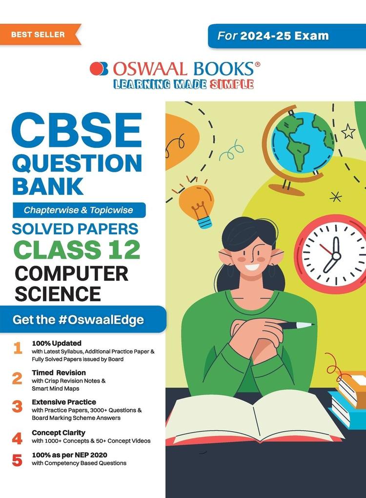 Oswaal CBSE Question Bank Class 12 Computer Science Chapterwise and Topicwise Solved Papers For Board Exams 2025