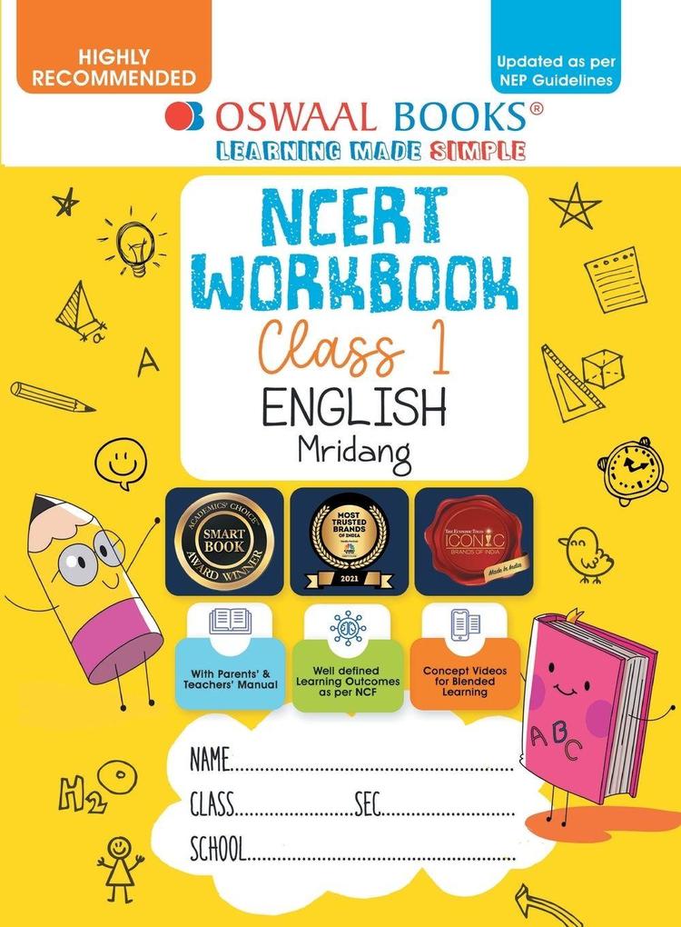 Oswaal NCERT Workbook Class 1 English Mridang (For Latest Exam)
