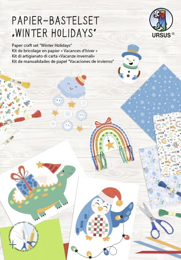 URSUS Kinder-Bastelsets Papier-Bastelset Winter holidays