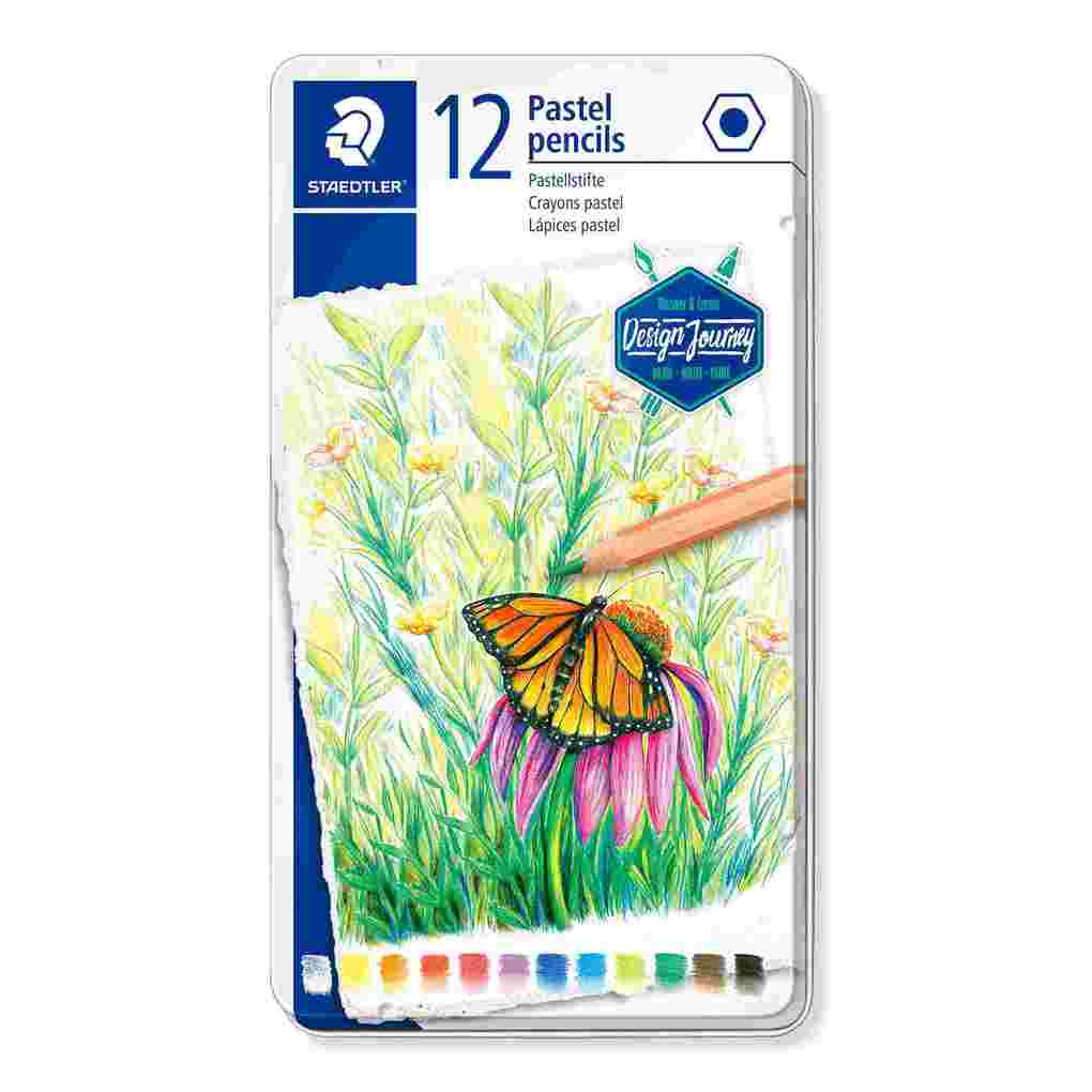 STAEDTLER Schreib- und Zeichbedarf Pastellstifte 146P Sechskantformat fein pudrige Mine 12er Set