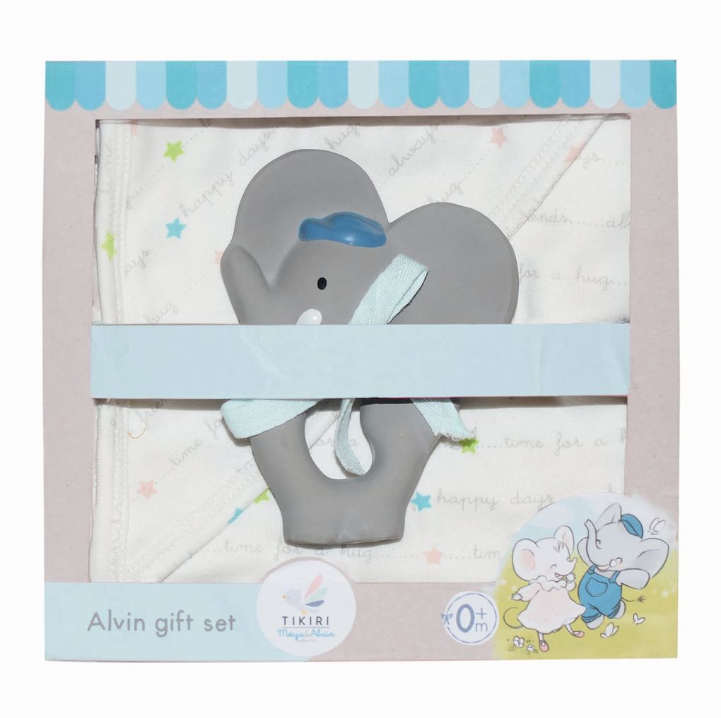 Tikiri - Geschenkset Alvin mit Tuch und Beissring