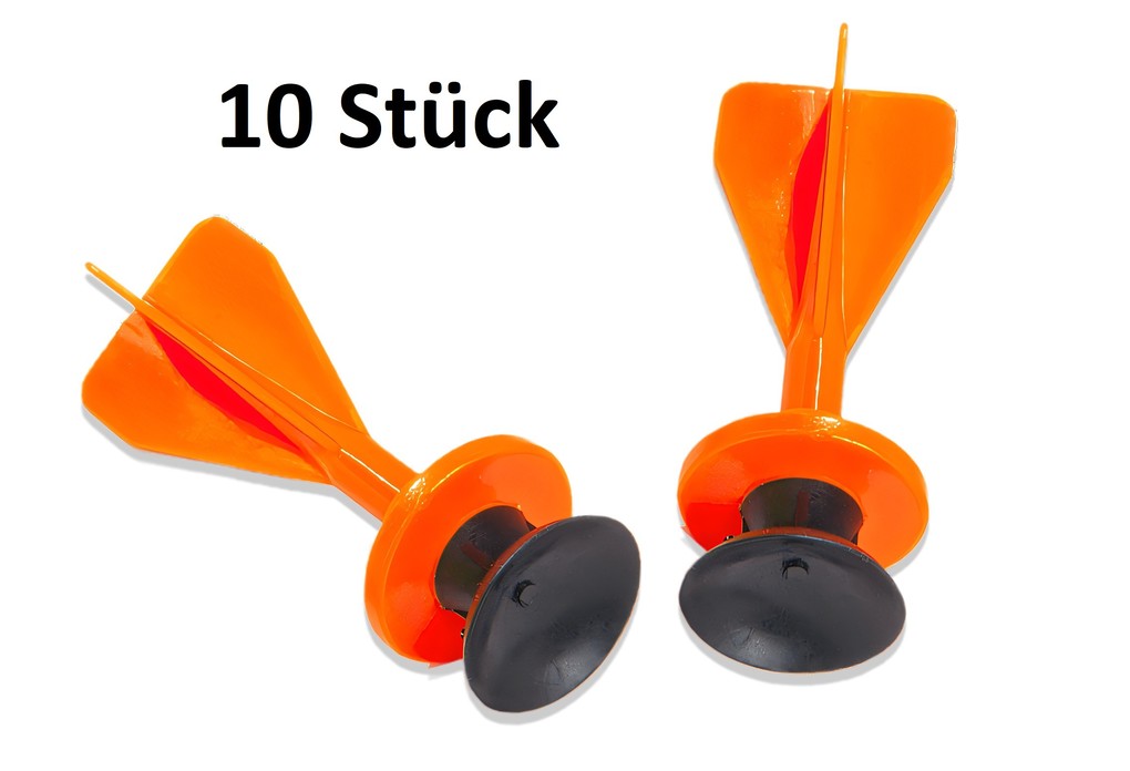 Bestsaller 4209 - Sicherheits-Saugnapf-Darts orange für HOLZ-Armbrüste 10er Set