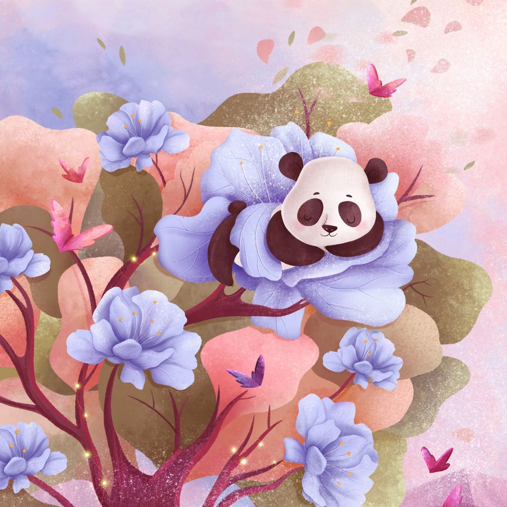 Mimi the panda and the sleepy tree