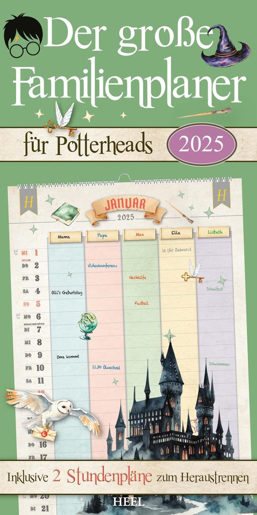 Der große Familienplaner für Potterheads. Kalender 2025