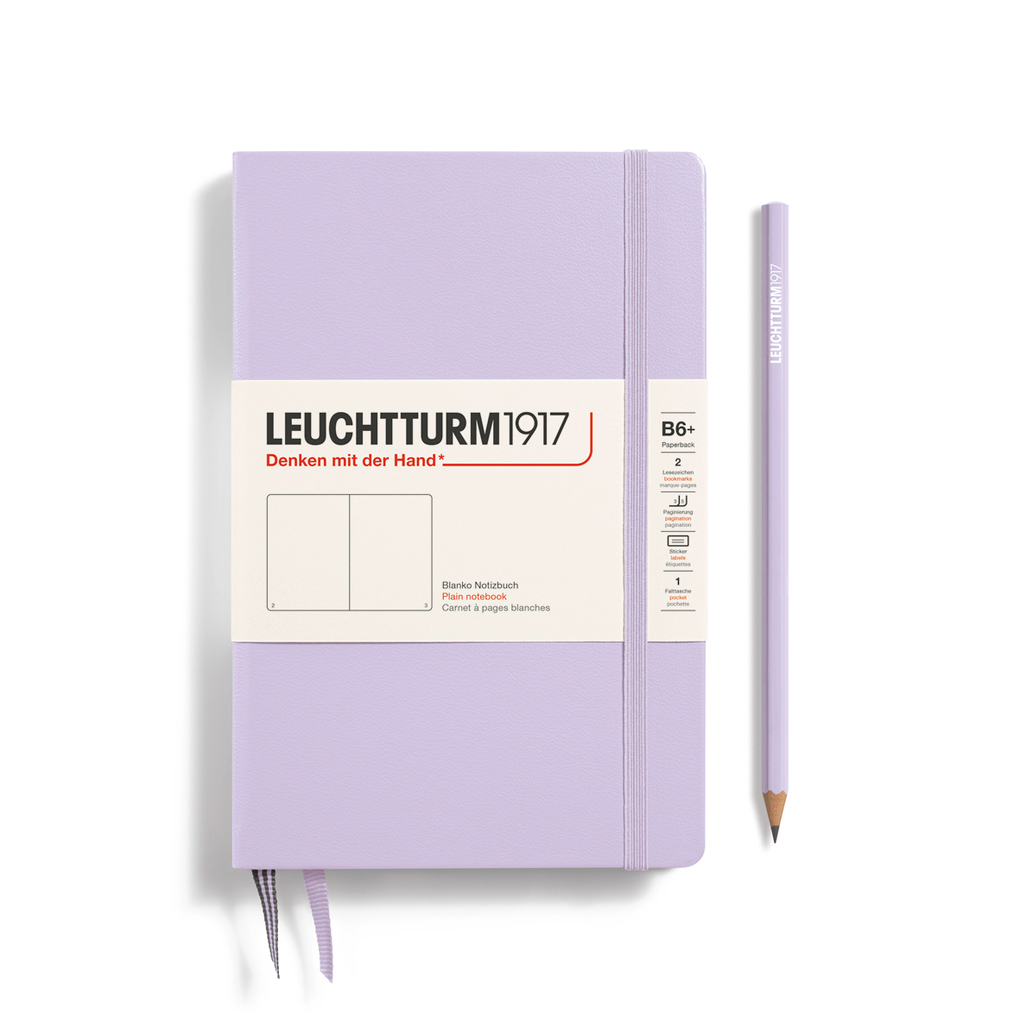 Leuchtturm1917 Notizbuch Paperback (B6+) Hardcover 219 Nummerierte Seiten Lilac Blanko