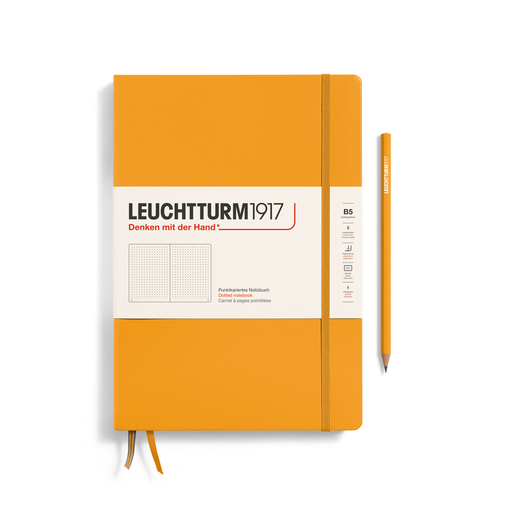 Leuchtturm1917 Notizbuch Composition (B5) Hardcover 219 Nummerierte Seiten Rising Sun Dotted