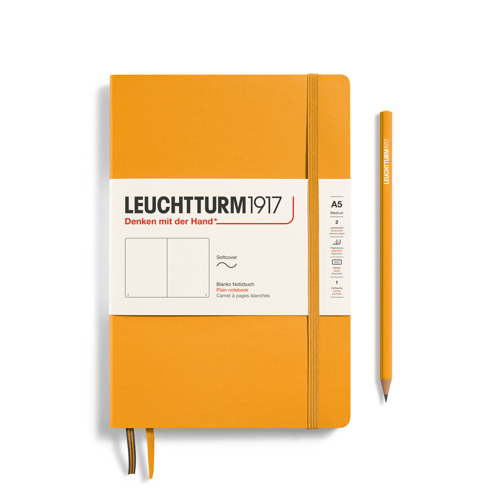 Leuchtturm1917 Notizbuch Medium (A5) Softcover 123 Nummerierte Seiten Rising Sun Blanko