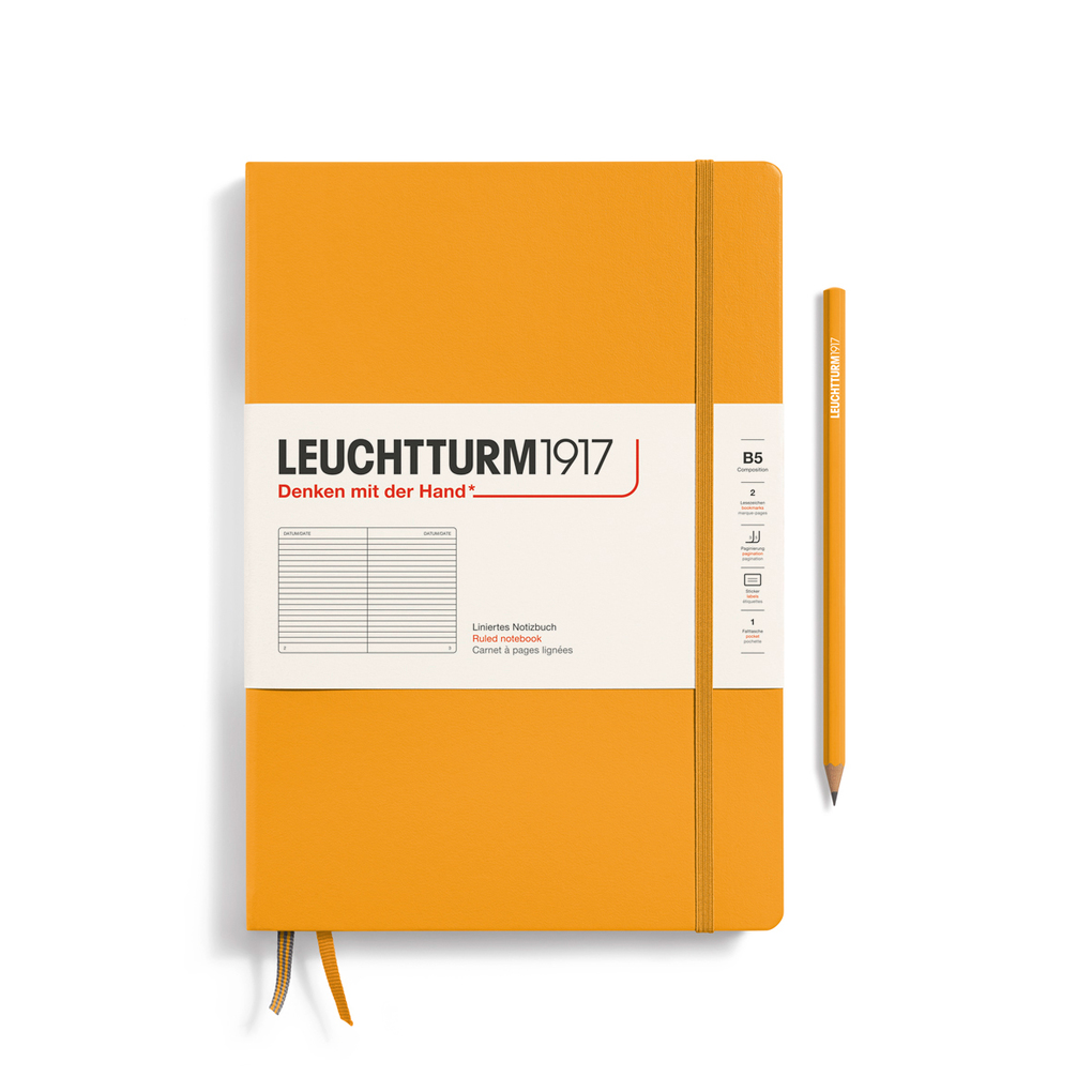 Leuchtturm1917 Notizbuch Composition (B5) Hardcover 219 Nummerierte Seiten Rising Sun Liniert