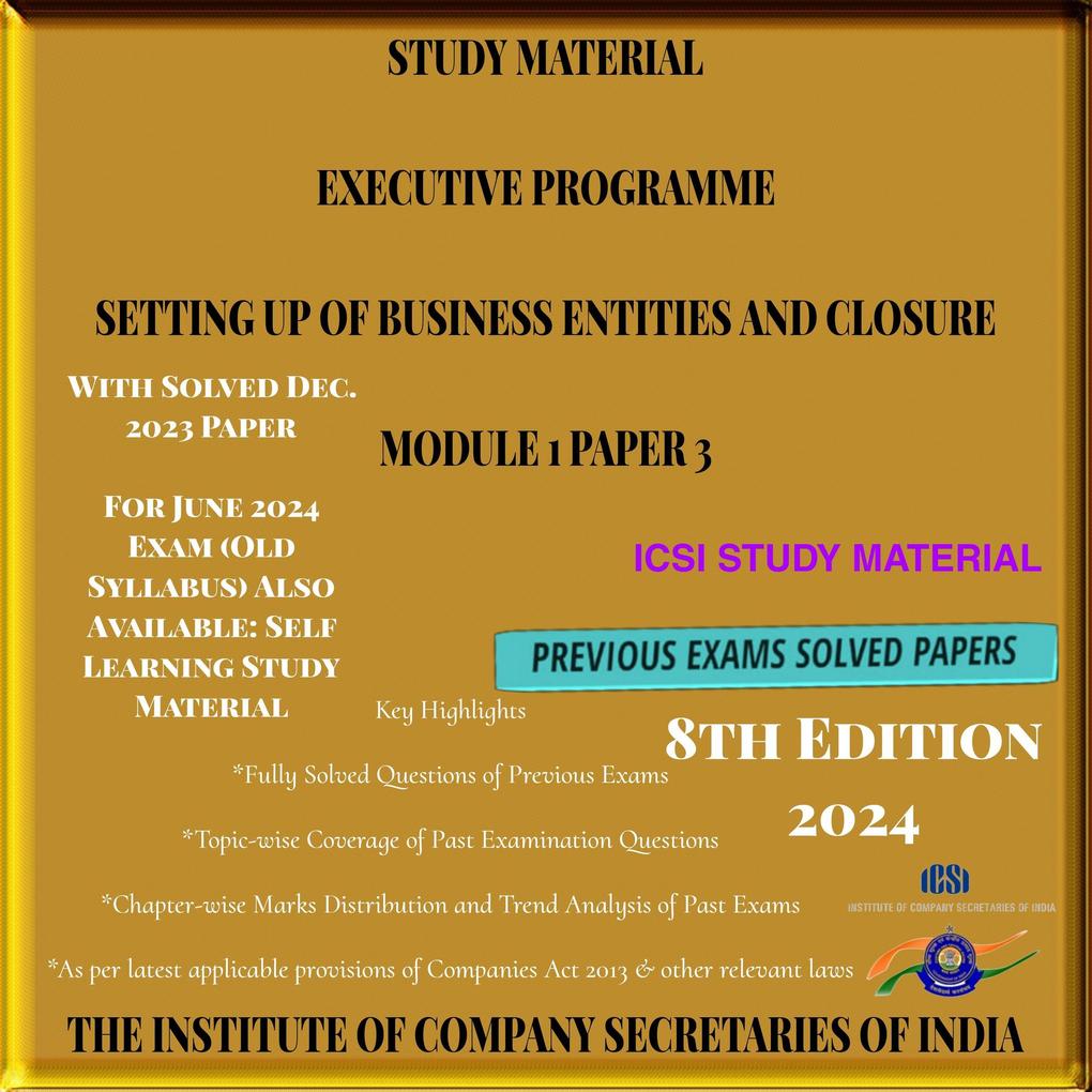 Setting Up of Business Entities & Closure( ICSI Study Material