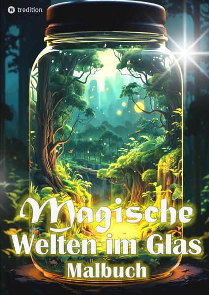 Malbuch für Erwachsene - Magische Welten im Glas- Fantasiewelt Ausmalbuch für Entspannung Achtsamkeit
