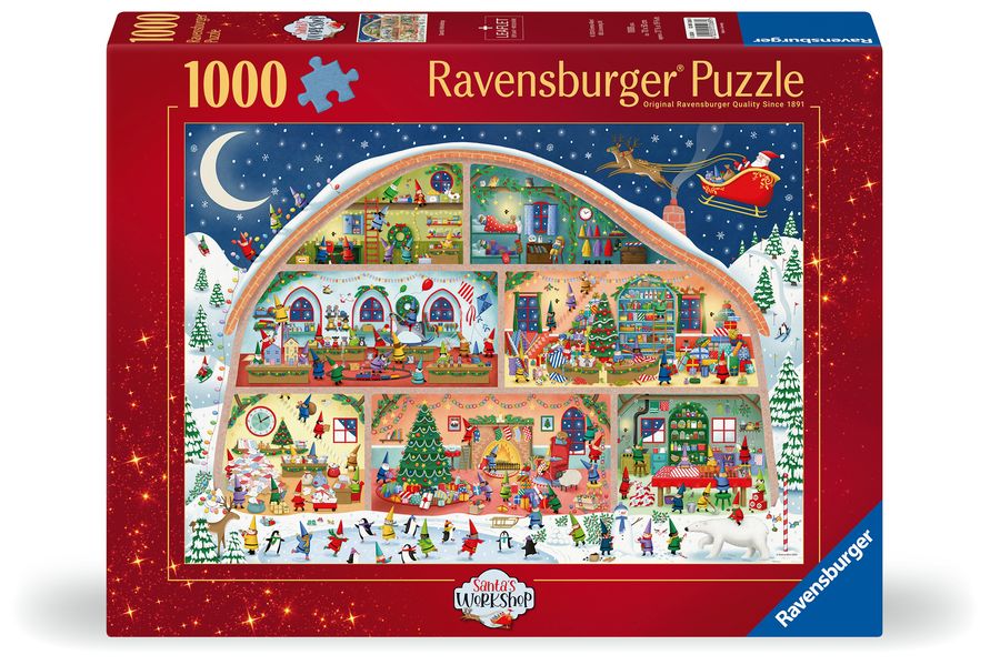 Erwachsenenpuzzle 1000 Teile - Die Weihnachtswerkstatt