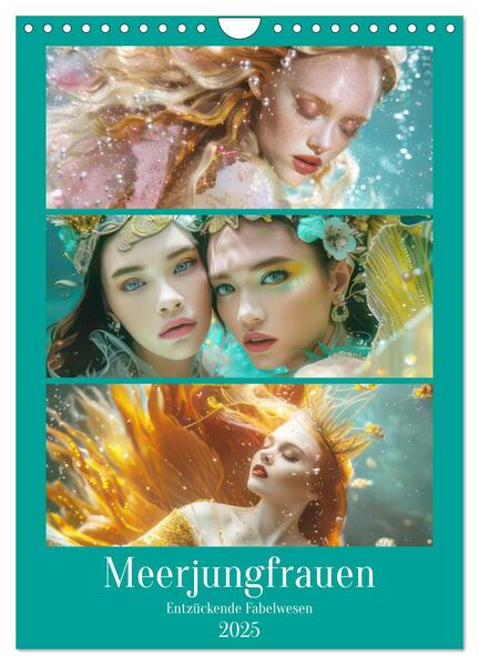 Meerjungfrauen Entzückende Fabelwesen (Wandkalender 2025 DIN A4 hoch) CALVENDO Monatskalender