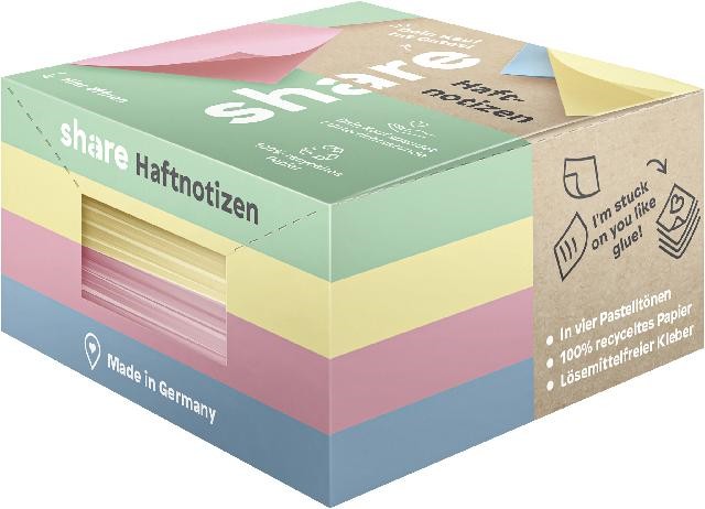 share Haftnotizblock 4x100 Blatt