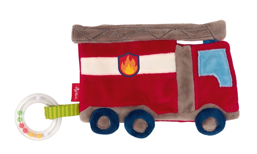 sigikid 42304 - Knistertuch Feuerwehr Kinderbunt Aktiv-Schnuffeltuch