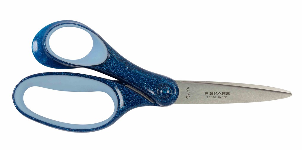 Fiskars Schulschere ab 12 Jahre 18 cm glitter blau Linkshänder
