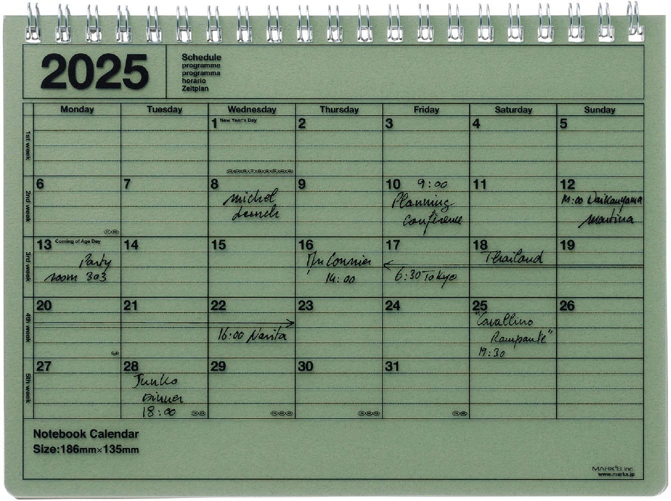 MARK‘S 2025 Tischkalender S // Khaki