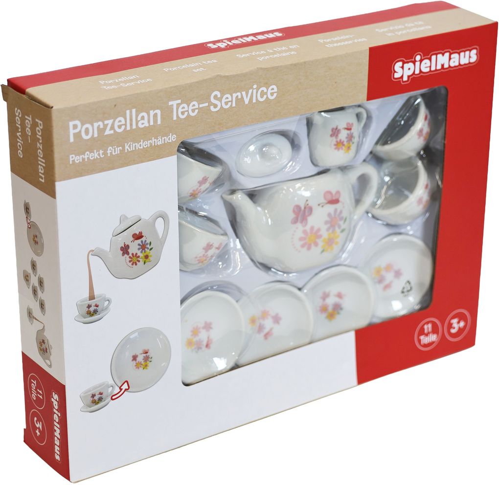 SpielMaus Küche Tee-Service aus Porzellan 11-teilig