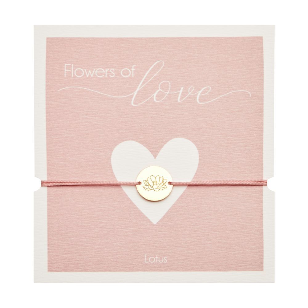 Armband - Flowers of love - vergoldet - Lotus