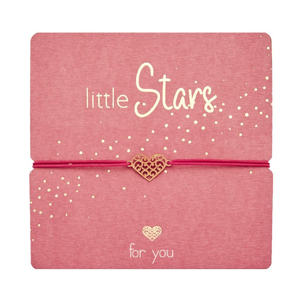 Armband - Little Stars - rosévergoldet - Herz