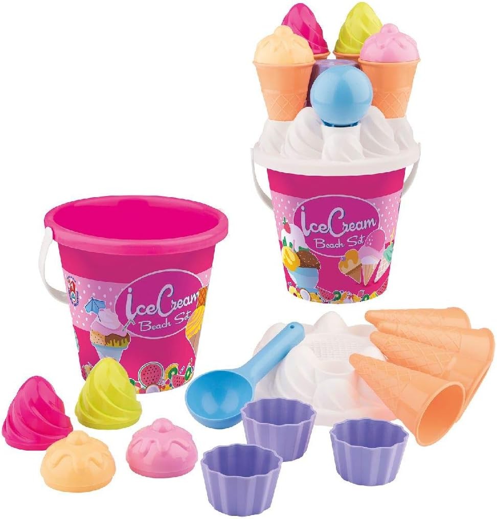 Simba 107114092 - Eimergarnitur Sandkasten Set 14-teilig sortiert