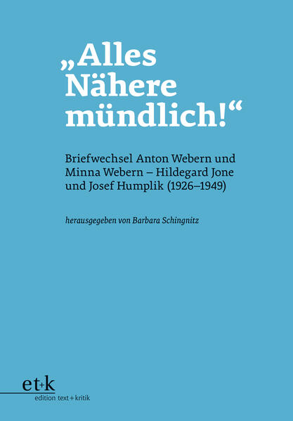 'Alles Nähere mündlich!'