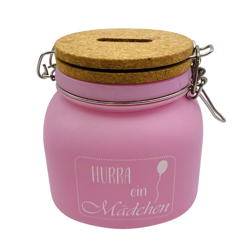 Sparglas Hurra ein Mädchen