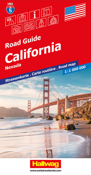 California Nevada Strassenkarte 1:1 Mio. Road Guide Nr. 5