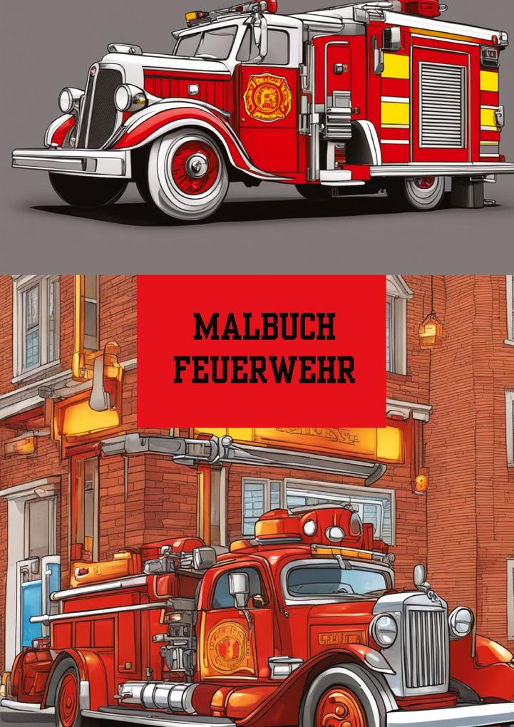 Bilderbuch / Malbuch Feuerwehr