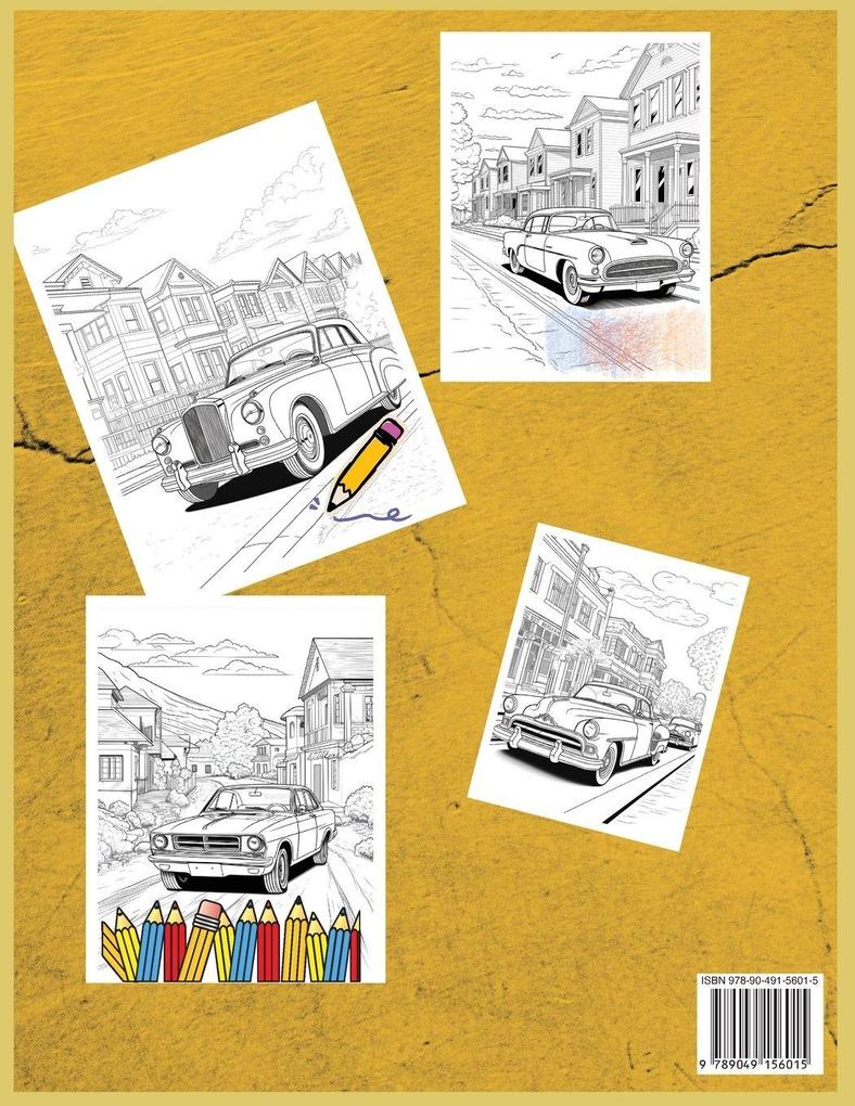 Classic Cars Coloring Book