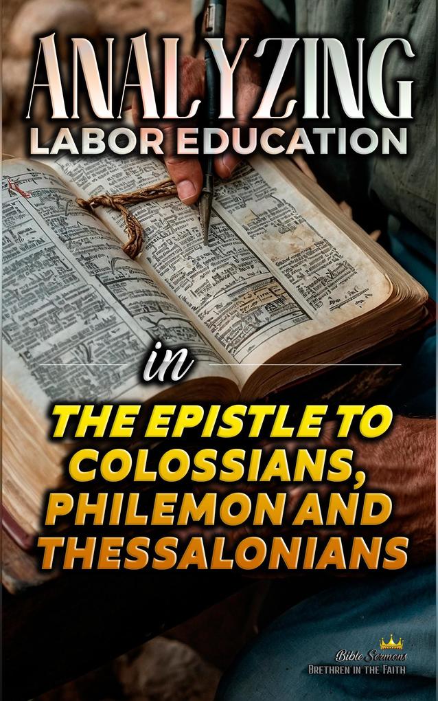 Analyzing Labor Education in the Epistles to Colossians Philemon and Thessalonians (The Education of Labor in the Bible #30)