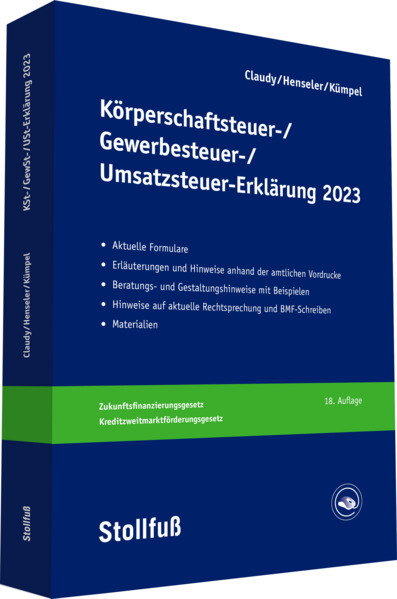 Körperschaftsteuer- Gewerbesteuer- Umsatzsteuer-Erklärung 2023
