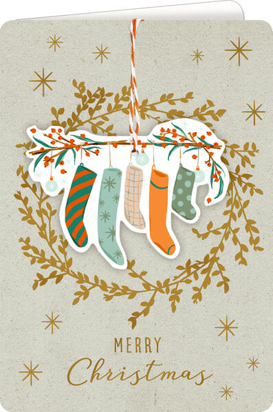 Weihnachtskarte mit Kuvert - Fröhliche Weihnachten (Kugel)
