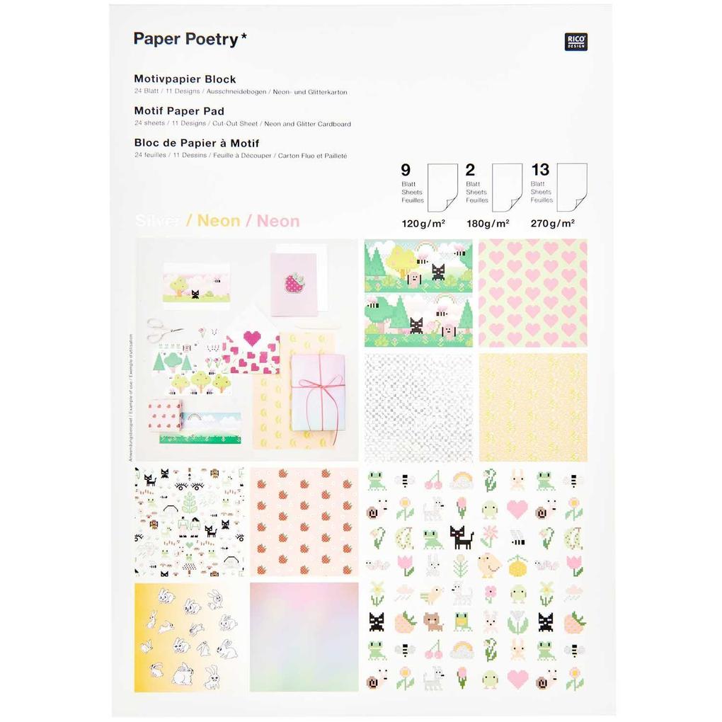 Motivpapierblock Futschikato Pixel Power FSC MIX 24 sheets 210 x 295 mm