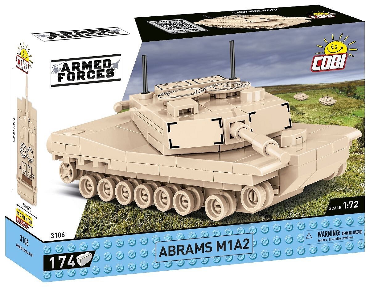 COBI Armed Forces 3106 - Abrams M1A2 Panzer Maßstab 1:72 Bausatz 174 Teile