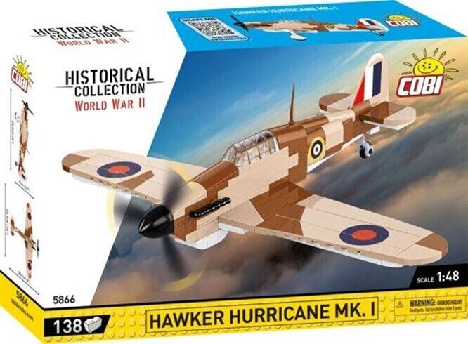 COBI Historical Collection 5866 - Hawker Hurricane MK.I WWII Maßstab 1:48 Bausatz 138 Teile