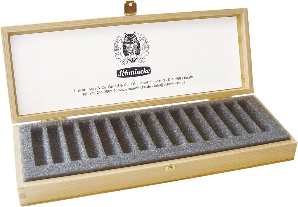 Schmincke Leerkasten für Pastell Holz für 15 Stifte