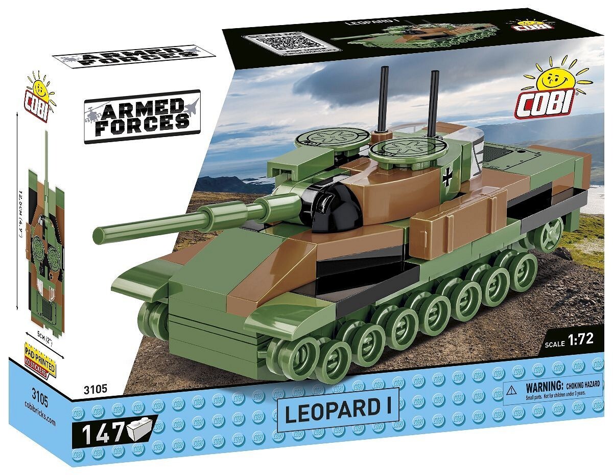 COBI Armed Forces 3105 - Leopard 1 Panzer Maßstab 1:72 Bausatz 147 Teile