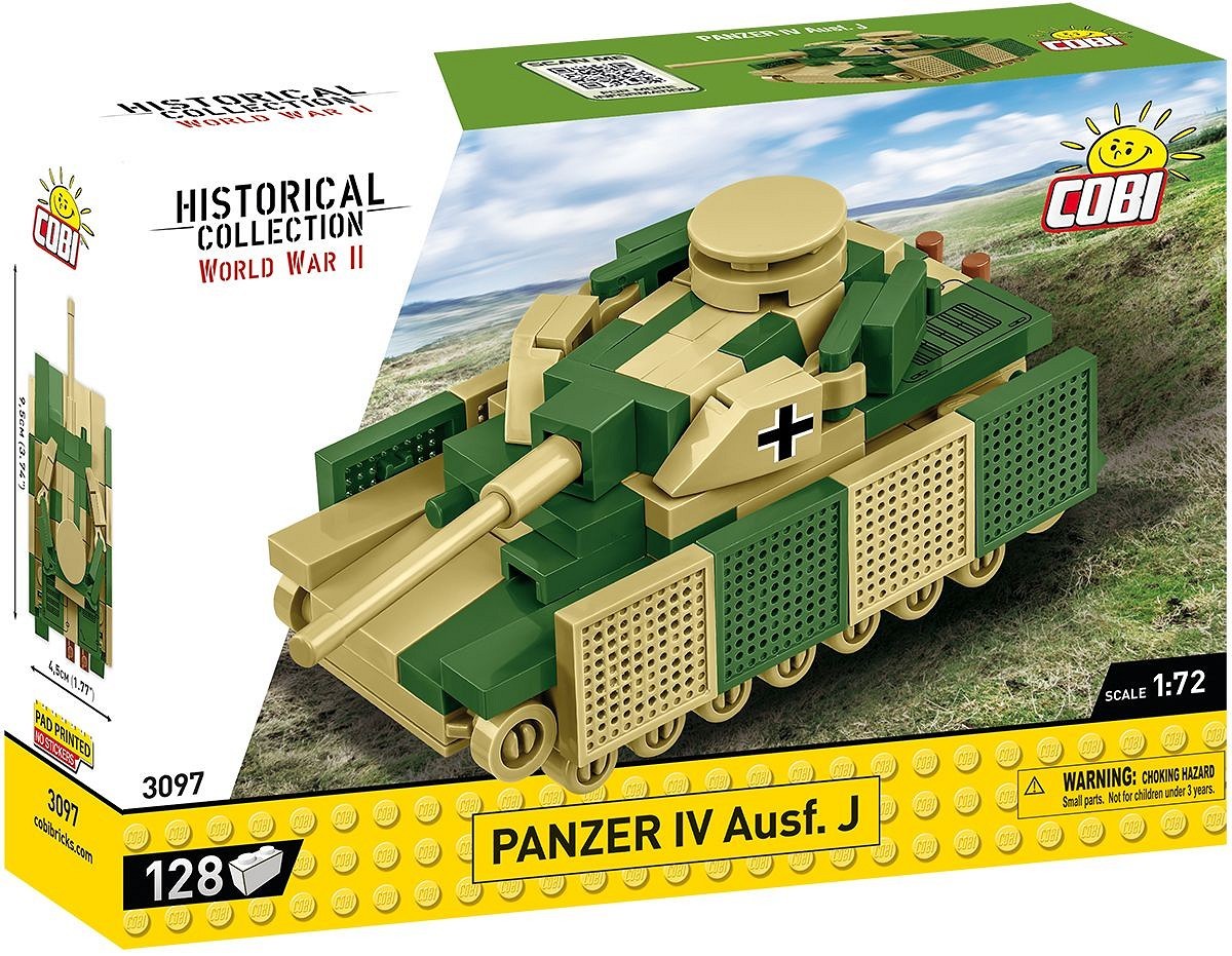 COBI Historical Collection 3097 - Panzer IV Ausf. J WWII Maßstab 1:72 Bausatz 128 Klemmbausteine